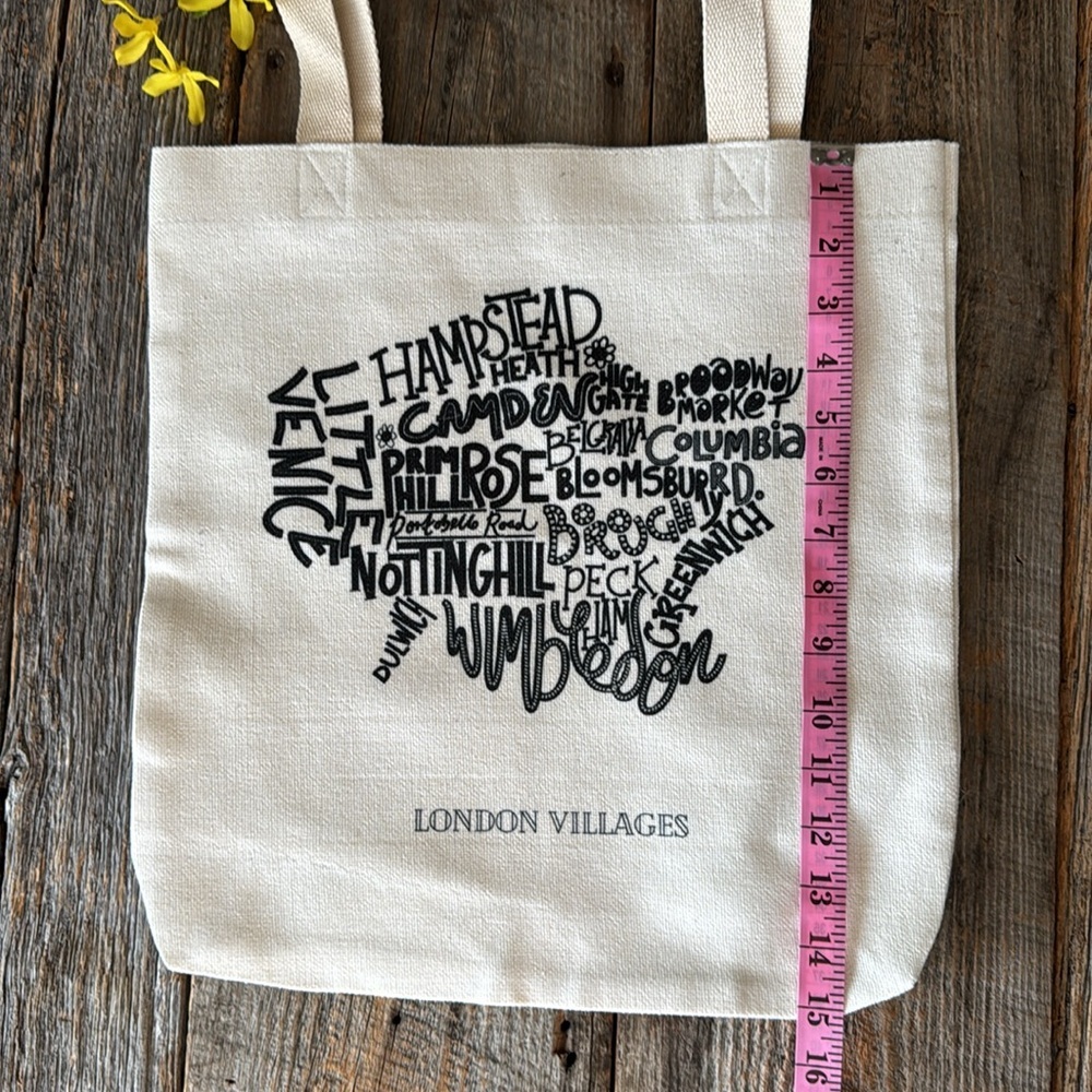 Canvas London Villages Tote Bag & London Red Bus Tea Towel - Picture 8 of 9